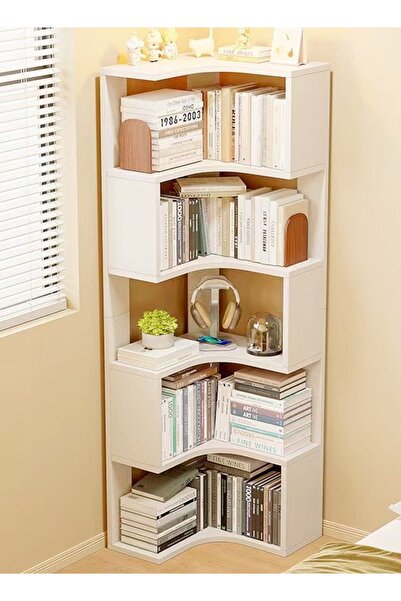 Raffine Multi-tier corner bookshelf with storage rack for study room & living room 30x30x160 cm