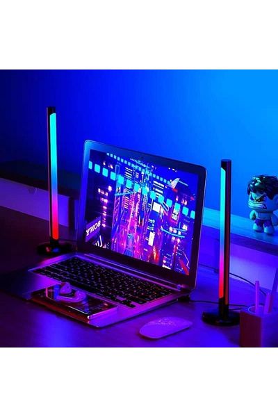Shopi Smart RGB LED Light Bars, Ambient Lighting, Bluetooth Monitor Flow Light Bars with APP Control, Colo