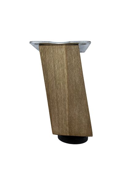 GOLDENWOODEN أرجل أثاث خشبية قابلة للتعديل من Kale (18 سم) (4 قطع) (جوز داكن) (خشب الجوز)