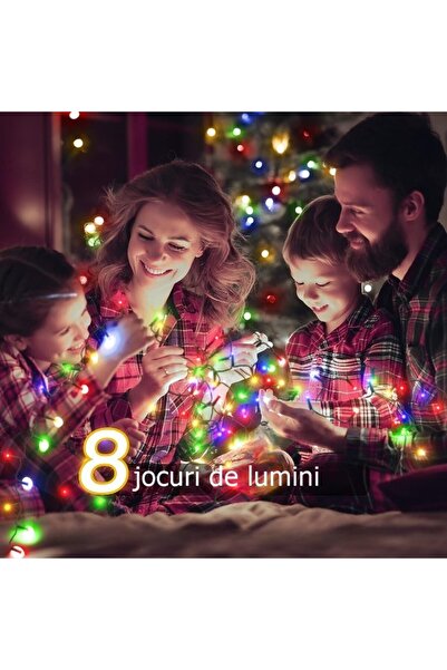 Teo Yoto linear Christmas installation, 17 m, of which 1 m 220V plug cable, 200 LED, 8 light effects