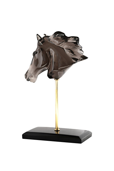 Mioletti Vizon Reçine At Büst Heykel Dekoratif Obje