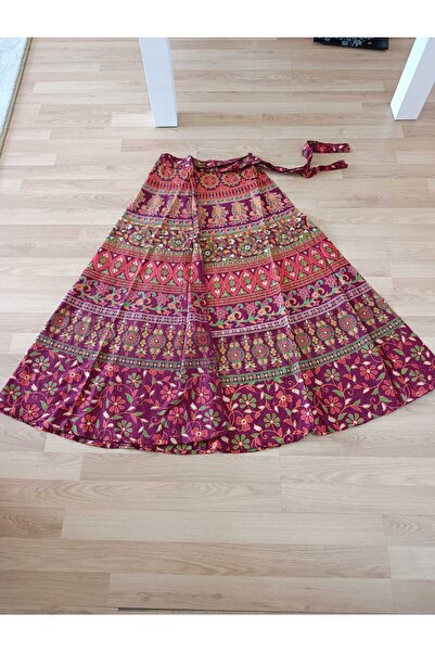 anne moda ankara Ethnic, Boem, 100% bumbac, Vopsea organică, Fusta lungă, înfășurată