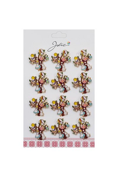 Teo Set 12 Brose Martisor Copac cu Fata si Iepure
