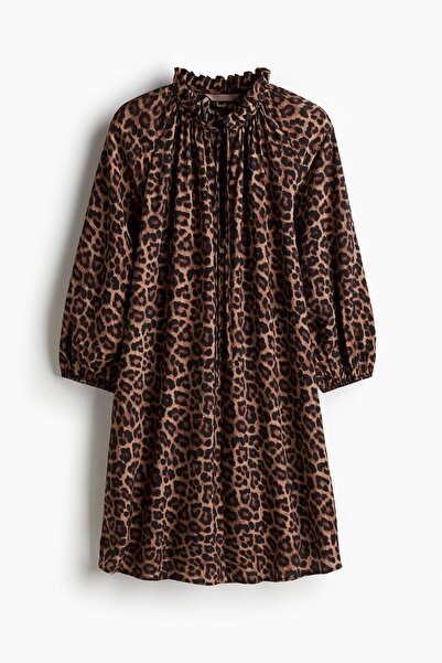 H&M Yakası Fırfırlı Elbise