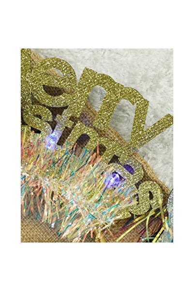 Flippy Bentita/cerc Mery Christmas, χρυσαφί χρώμα με πούλιες, κανονικό μέγεθος,