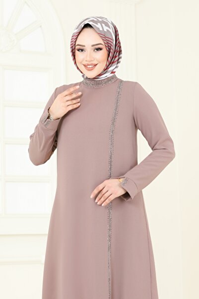 ModaMerve Taş Detaylı Tesettür Takım 5671EDF311-MS Vizyon