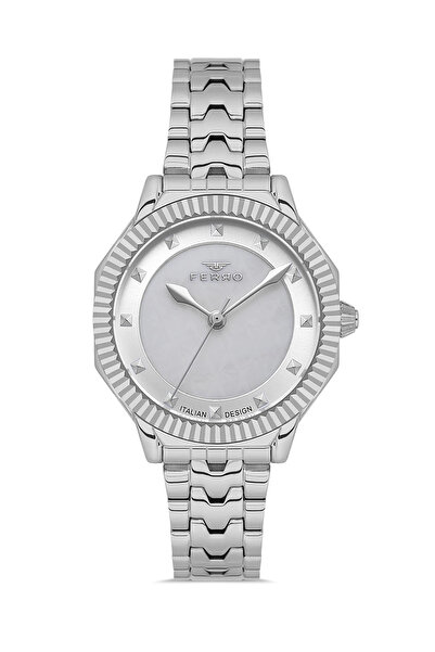 FERRO Silver Steel Cord Women's Wristwatch Fl21632Awt-A 3Atm Waterproof 2 Year Warranty Giftpackage