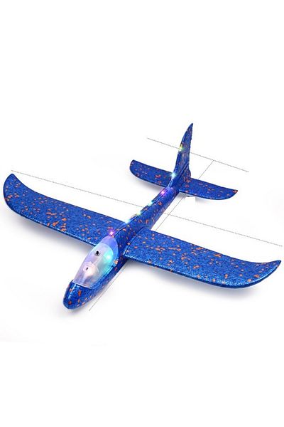 Teo Pistol cu Lansator de Avion, , din Polistiren+Plastic, +3 Ani, Avion 24 cm, Lansare 10 m, Rosu/Albas