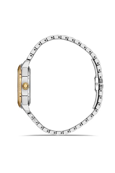 FERRO Yellow and Silver Steel Cord Women's Wristwatch Fl21632Awt-D 3Atm Waterproof 2 Year Warranty