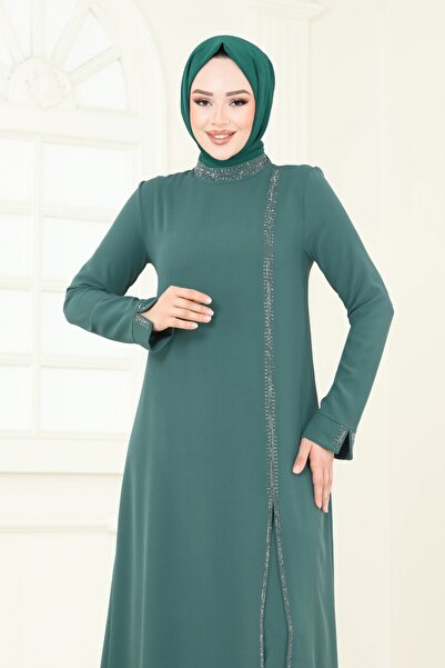 ModaMerve Taş Detaylı Tesettür Takım 5671EDF311-MS Mint