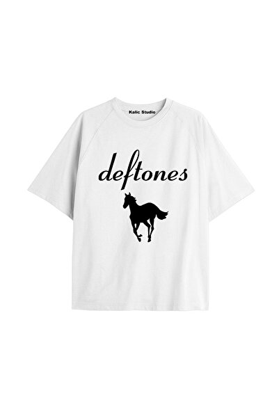 Kalic Studio Tricou Deftones Oversize Alb