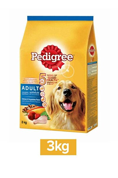 Pedigree طعام جاف للكلاب البالغة بالدجاج والخضروات 3 كجم