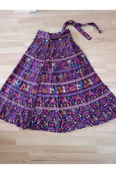 anne moda ankara Ethnic, Bohemian, 100% Cotton, Organic Dye, Long, Wrap (Wrapped) Skirt