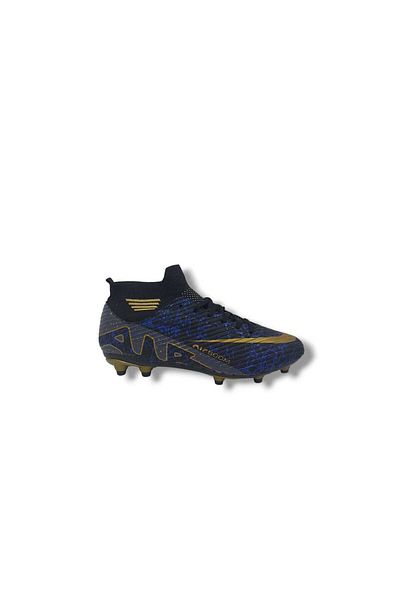 Zerhan Laliga 565 Boy's Black Smoked Patterned Socks Large Size Football Shoes 45 46 47