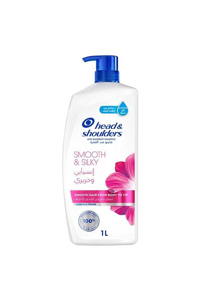 Head&Shoulders Head & Shoulders Smooth And Silky Anti-Dandruff Shampoo For Dry And Frizzy Hair 1 Litre