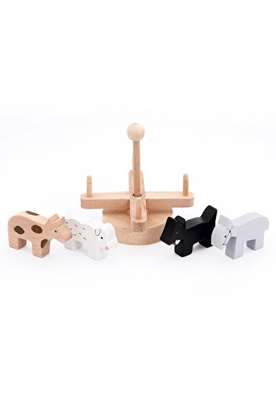 BALATOYZ Wooden Farm Animals Ferris Wheel