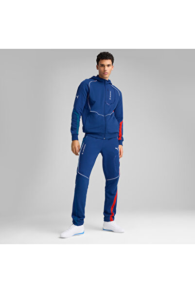 Puma Bmw Mms Hooded Erkek Mavi Günlük Stil Sweatshirt 63061504