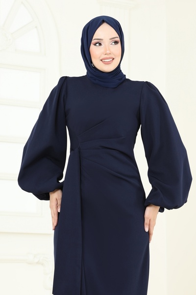 ModaMerve Taşlı Abiye Elbise 6225BSK463-MS Laci