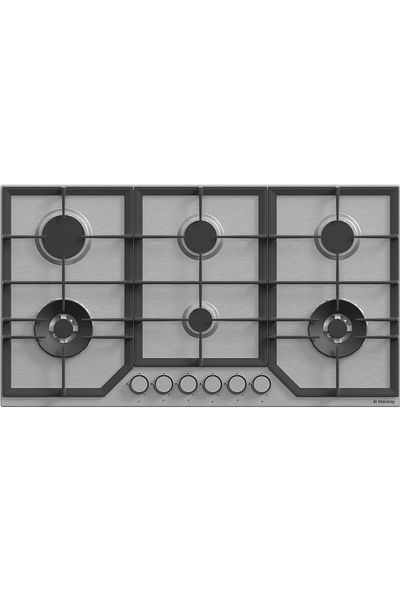 starway Built In 6 Burners Gaz Cooker, 87x52cm, Auto Burner, Total Safety, Easy to Clean, Iron Cast Stand