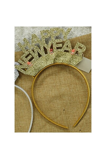 Teo Happy Newyear headband/circle, gold color, standard size,