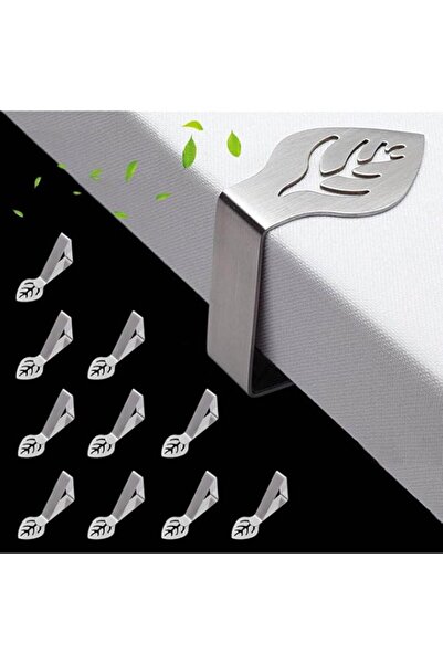 Generic مشبك حامل مفرش طاولة من يلاجوي، عبوة من 12 مشبكًا على شكل ورقة، مشبك ...