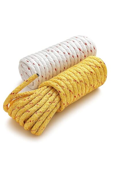 Generic حبل غسيل من فيتو بطول 10 أمتار - حبل طبيعي متين بسمك 8 مم للغسيل والا...