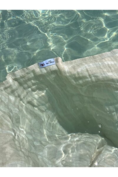 Evoli Geometric Patterned Linen Peshtemal 100 X 180 Soft Textured