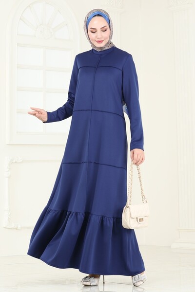 ModaMerve Rib Detailed Scuba Dress 5635Edf311-Ms Saks