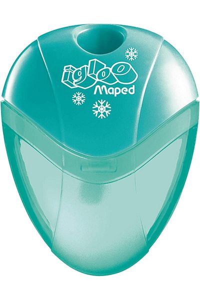 Maped Igloo Single-Hole Pencil Sharpener – 4pcs Set | Compact, Colorful & Kid-Friendly Design