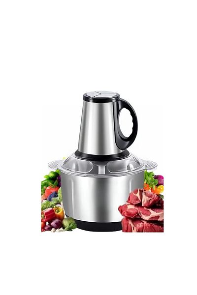 Generic Electric Meat Grinder, Food Processor Blender With 2L Stainless Steel Bowls, Vegetable And Fruit
