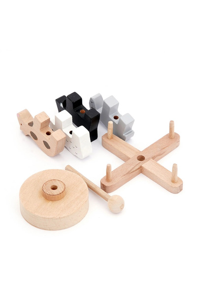 BALATOYZ Wooden Farm Animals Ferris Wheel