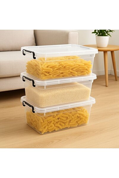 Kitchen Line Düzenlibox 15 Liter Plastic Food Storage 3 Pieces