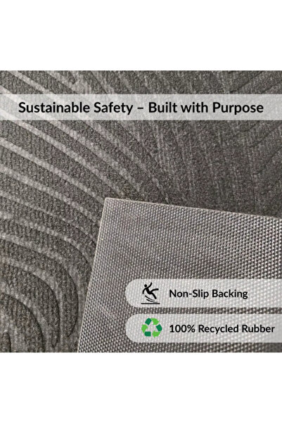 Luance Vague Rectangular Non-Slip Door Mat 43.5 x 75cm