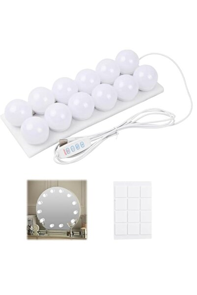 Generic مجموعة مصابيح مرآة الزينة [12 قطعة] من Boolygo، مصابيح LED على طراز ه...