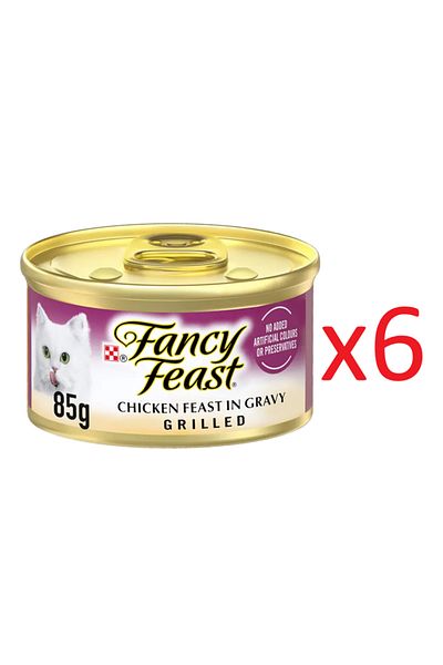Fancy Feast Cat Food Grilled Chicken - 85g x 6pcs