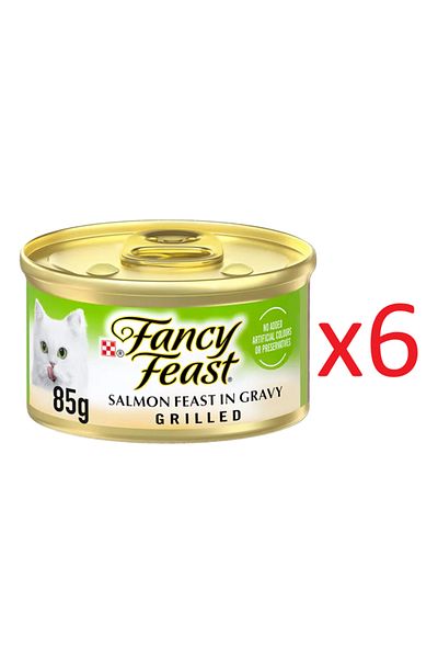 Fancy Feast Grilled Salmon Cat Food - 85 grams x6pcs