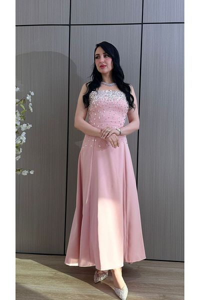 MEZON FASHION crystal-studded dress