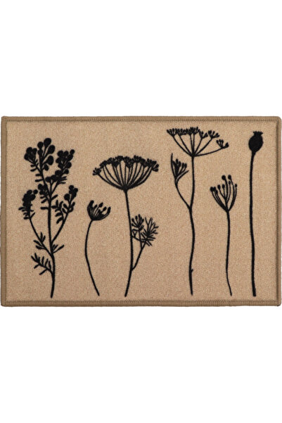 Luance سجادة مطبخ مستطيلة مطبوعة بزهور برية من هيربيير، مقاس 40 × 60 سم