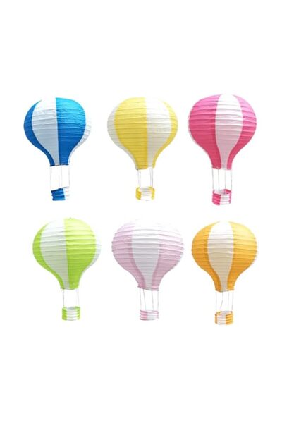 Generic Mobestech 6pcs Hot Air Balloon Paper Lantern Foldable Decoration Pape...