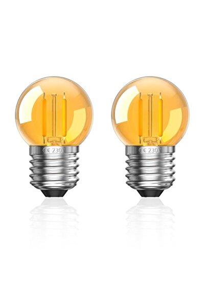 Generic Bonlux 2W E27 LED Night Light Bulbs, G40 Vintage Amber Light Bulb War...