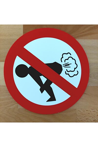 Rafine Studio 3D Osurmak Yasaktır Tabelası - Fırt Yapmak Yasaktır Etiketi