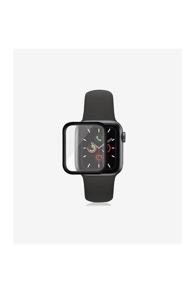 Teo Folie Sticla pentru Apple Watch Series 2/3 38 mm adeziv pe margine Negru