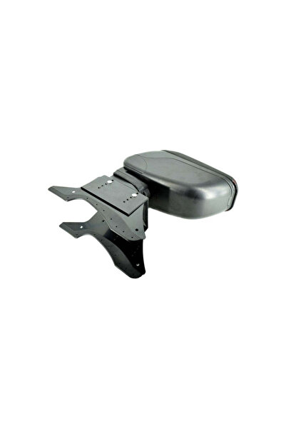 AutoZet Universal armrest with metal base, Black, Red stitching