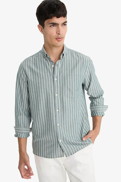 DeFacto Green Men's Shirt E7840Ax/Gn1155