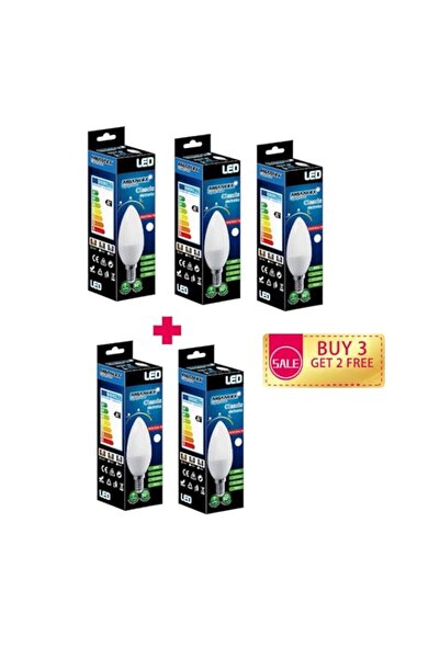 Generic LED Bulb, Non-Dimmable, 560 Lumen, Warm White (3000), 7W = 45W, E14 B...