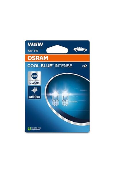 Generic OSRAM Cool Blue® Intense W5W، حتى 4000 كلفن، مصباح إشارة هالوجين، عبو...