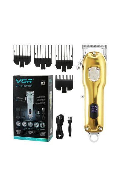 VGR V-652 Professional Digital Display USB Electric Hair Clipper(GOLD)