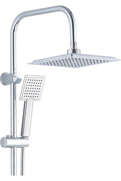 fitto طقم دش - تصميم مربع غير لامع مع رذاذ قوي ونفاثات قابلة للتعديل