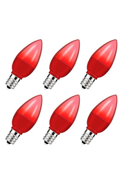 Generic 6 Pack C7 Red Night Light Bulb, Azonee E12 Candelabra Base Light Bulb...