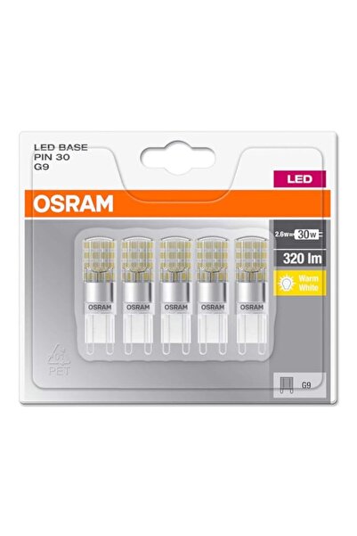 Generic Osram LED Base Pin G9 lamp, G9, 2.60 W, Replacement for 30W, Clear, W...